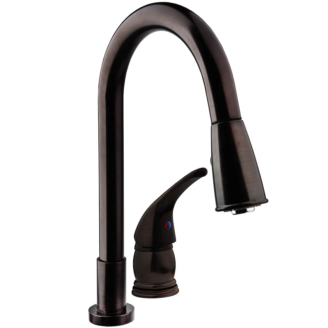 DF-NMK503-VB – DURA FAUCET Faucet, Used For Kitchen Two Piece Deck Mount 15 Inch Pedestal Pull Down Spout Single Leve...